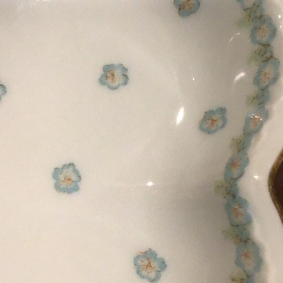 HTF Vintage Royal Limoges Relish Trinket Handled Dish - Picture 9 of 10